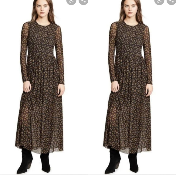 💯%FP Hello And Goodbye Mesh Midi Dress XL - Picture 2 of 10